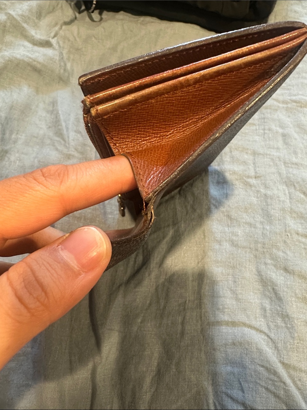 Vintage Louis Vuitton Monogram Canvas Brown & Gold Continental Wallet - Picture 14 of 14